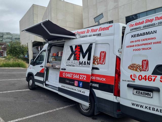 The Kebabman food truck parked outside a venue